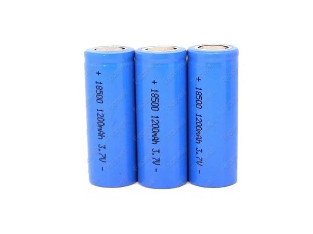 &u+ BATERIA PILA RECARGABLES 18500 AZUL 1200MAH SIN TETON